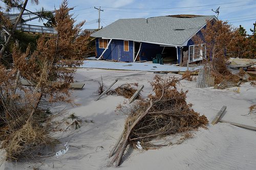 A Fire Island, N.Y., home destroyed by Hurricane Sandy.
