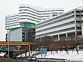 A photo of the Rush University Medical Center.
